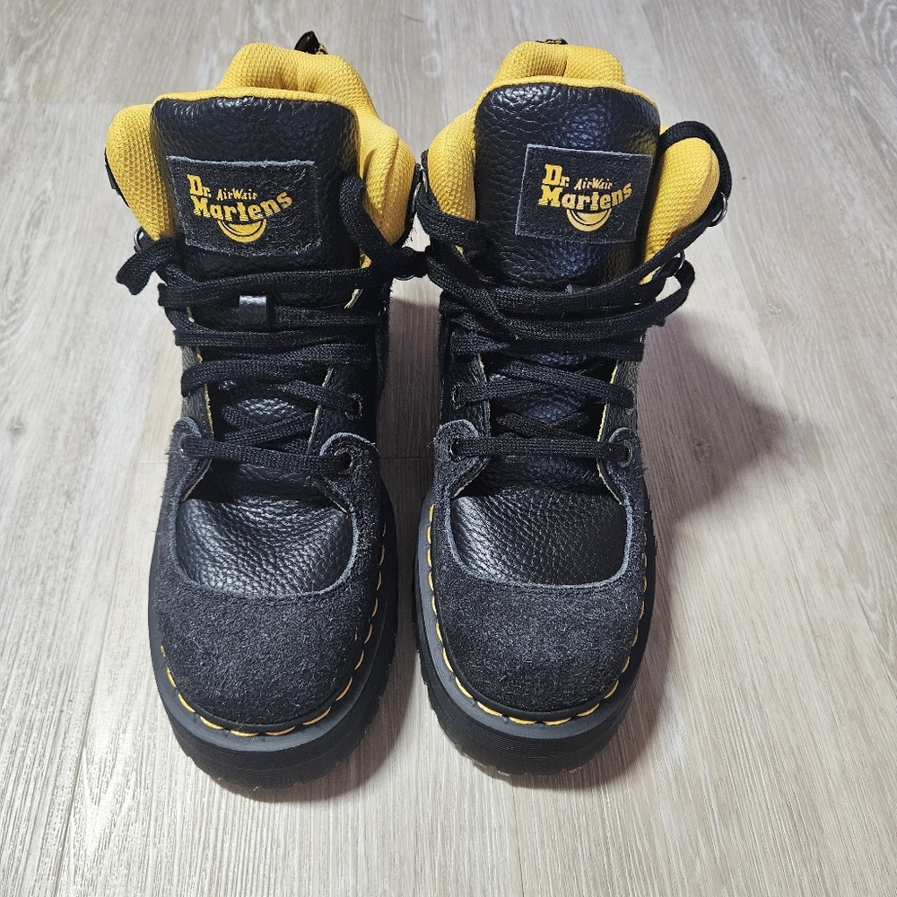 NWOT Dr Martens Zuma Hiker Boots Black Leather Suede Platform Boots W 9 / UK 7 - Picture 5 of 10